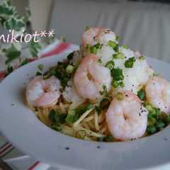 รูปของ HAPPY♪簡単! えびおろしパスタ**