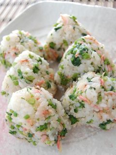 桜エビと菜の花の混ぜご飯&おにぎり-レシピのメイン写真