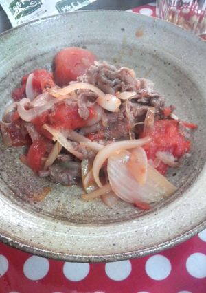 ｺｽﾄｺﾄﾏﾄ缶で簡単☆牛肉のﾄﾏﾄ煮-レシピのメイン写真