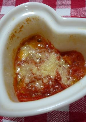 離乳後期　簡単！トマトチーズ焼き☆-レシピのメイン写真