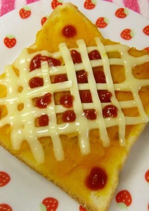 ★簡単５０秒★かぼちゃピザトースト★-レシピのメイン写真