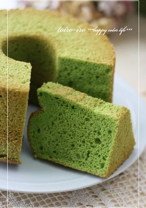 野菜パウダーdeポパイシフォンケーキ♪-レシピのメイン写真