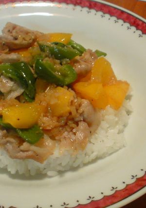 豚肉のﾚﾓﾝｿｰｽがけご飯-レシピのメイン写真