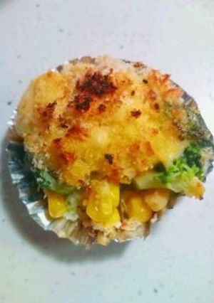 ブロッコリーのマスタード＆マヨパン粉焼き-レシピのメイン写真