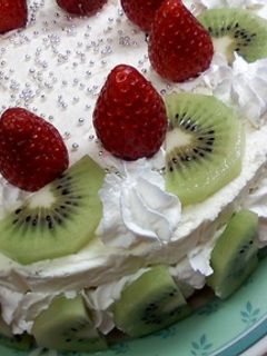 スポンジとレアチーズの爽(層)なケーキ-レシピのメイン写真