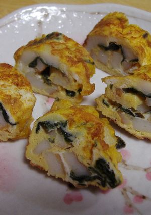 お弁当に♪海苔とちくわの卵焼き-レシピのメイン写真