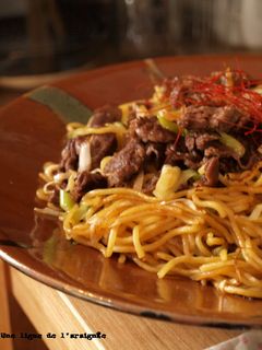 牛肉と長ねぎのオイスターソース焼きそば。-レシピのメイン写真