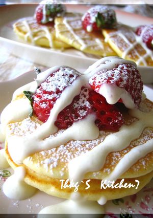 パンケーキ✿~クリームチーズ・ソース~*-レシピのメイン写真