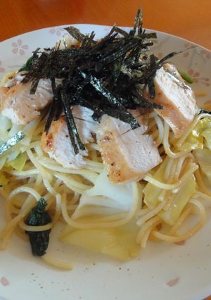 春キャベツと鶏ささみのカリッtoパスタ-レシピのメイン写真