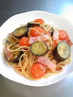 なすとベーコンのトマトパスタ-レシピのメイン写真