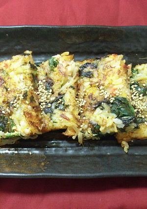 石焼ビビンバ風簡単チヂミ-レシピのメイン写真