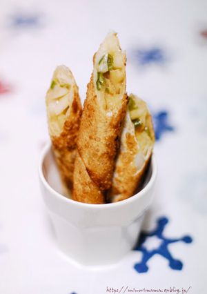 しゃきしゃき！とろっ！焼き春巻き-レシピのメイン写真