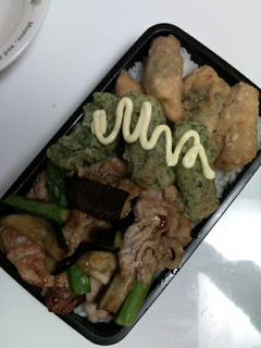~アスパラとなす~肉炒め in 丼弁当-レシピのメイン写真