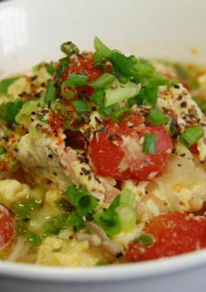 プチトマトとセロリの酸辣湯煮麺-レシピのメイン写真