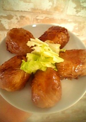 残りご飯で♪話題の肉巻きおにぎり☆-レシピのメイン写真