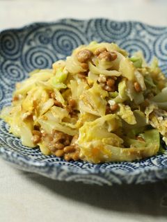 きゃべつ納豆☆炒め物-レシピのメイン写真