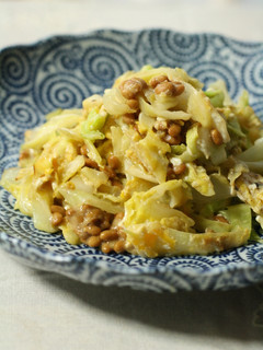 きゃべつ納豆☆炒め物-レシピのメイン写真