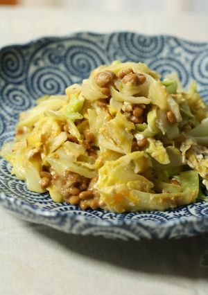 きゃべつ納豆☆炒め物-レシピのメイン写真