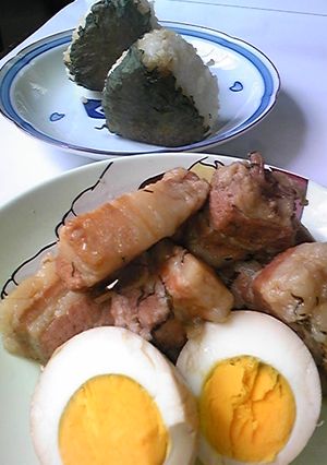 豚の角煮＋大葉にんにく醤油-レシピのメイン写真