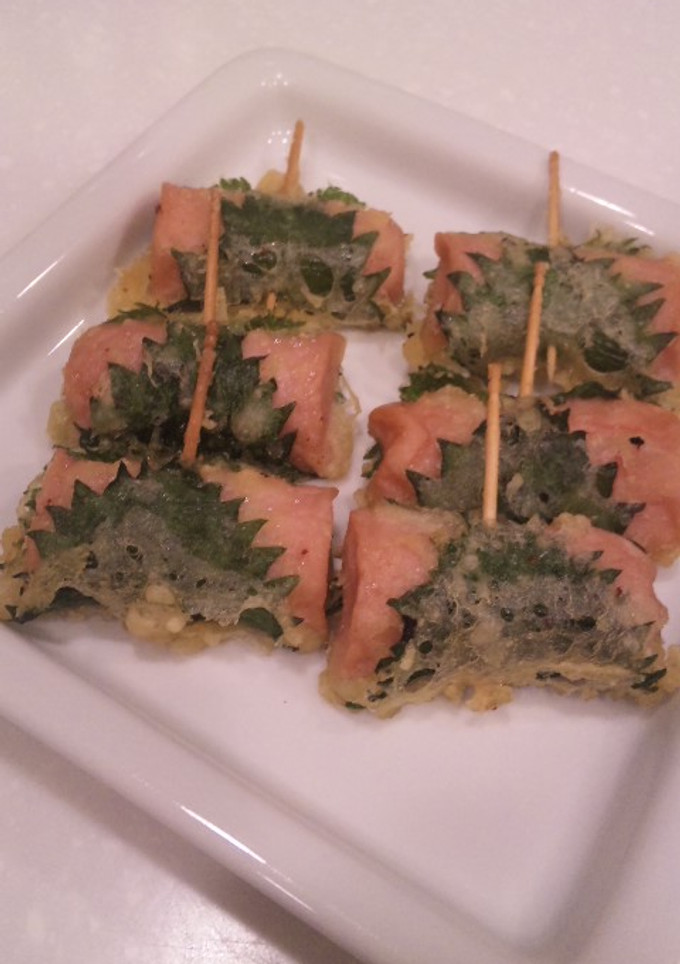 簡単♪魚肉ソーセージのシソ巻き揚げ-レシピのメイン写真