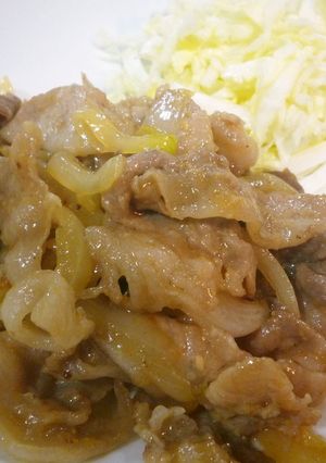 豚こま炒め☆にんにく味噌バター味-レシピのメイン写真