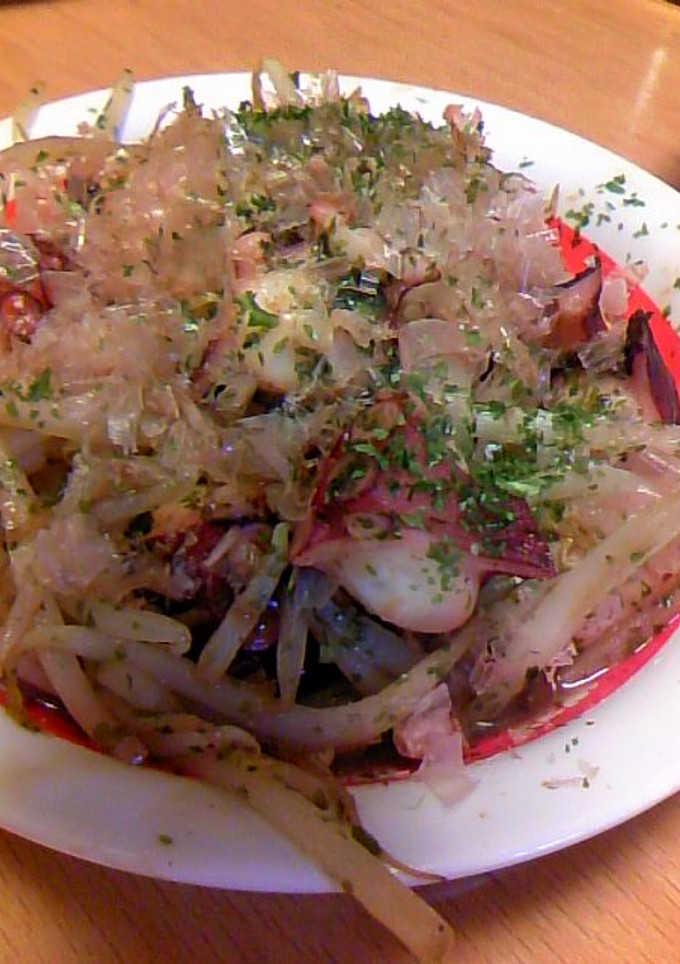 たこ焼き？焼きそば？タコのもやし炒め-レシピのメイン写真