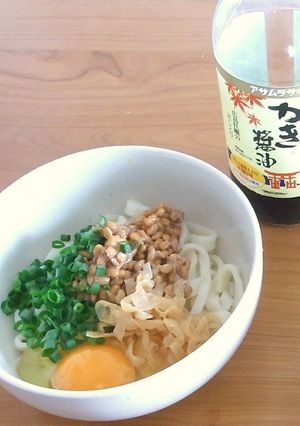 手抜きブランチ☆かき醤油ぶっかけ-レシピのメイン写真