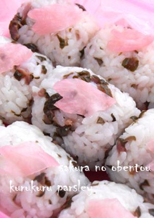 お花見に♪かわいいさくらのおにぎり弁当-レシピのメイン写真