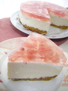 ✿桜のレアチーズムースケーキ✿-レシピのメイン写真