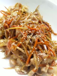 きんぴらごぼうと豚肉の炒めもの☆-レシピのメイン写真