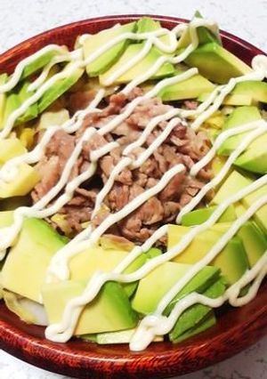 アボカド＆豚肉丼-レシピのメイン写真