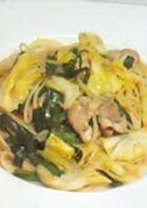 春キャベツとニラの「中華風パスタ」-レシピのメイン写真