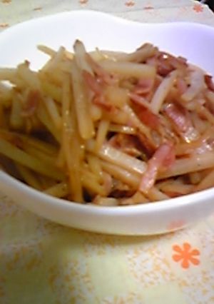 大根の皮de洋風きんぴら〜コンソメ味〜-レシピのメイン写真