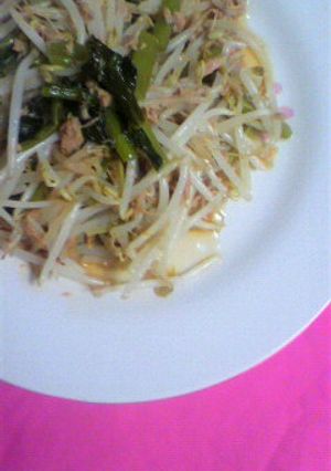 簡単☆もやしと高菜漬けとツナの炒め物♪-レシピのメイン写真