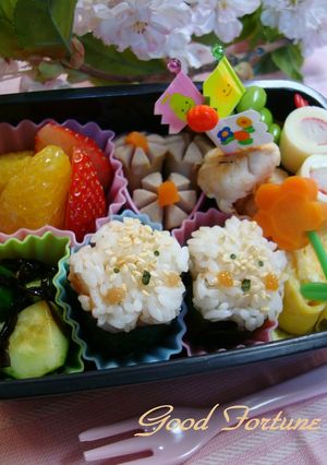キャラ弁☆春のお花　さくらちゃん弁当♪-レシピのメイン写真