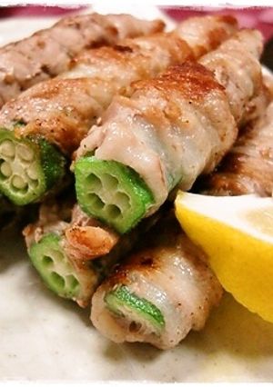 オクラ豚肉巻き-レシピのメイン写真