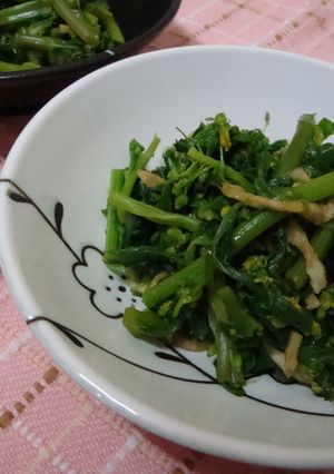 菜の花と切り干し大根の生姜風味のお浸し。-レシピのメイン写真