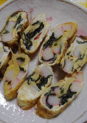 お弁当に♪海苔とカニカマの卵焼き-レシピのメイン写真
