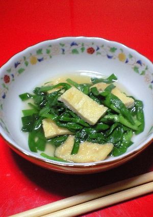 ５分あれば出来る!ニラと油あげのサッと煮-レシピのメイン写真