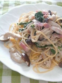 キノコの生クリームパスタ~有り合わせで~-レシピのメイン写真