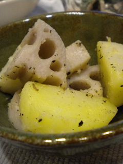 ジャガイモと蓮根のバター焼-レシピのメイン写真