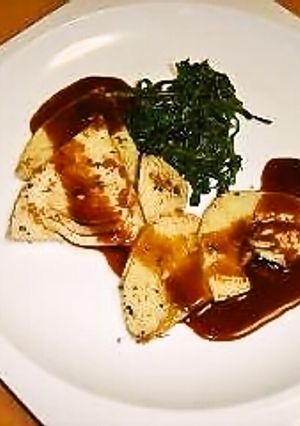 たけのこのステーキ　せりを添えて-レシピのメイン写真