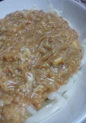 親子あんかけ うどん★鶏そぼろ-レシピのメイン写真