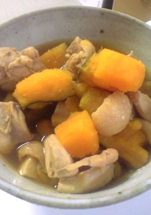 圧力鍋で鶏肉とカボチャの煮物-レシピのメイン写真