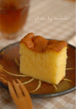 ホットケーキミックスで簡単カステラ-レシピのメイン写真
