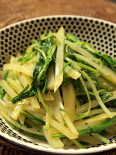 水菜とじゃがいものコンソメ炒め-レシピのメイン写真
