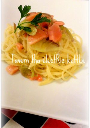 みょうがとスモークサーモンのパスタ-レシピのメイン写真
