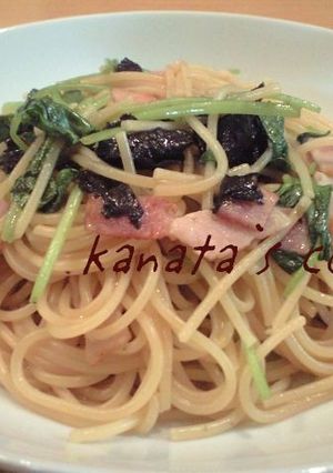 三つ葉のあっさり和風パスタ-レシピのメイン写真