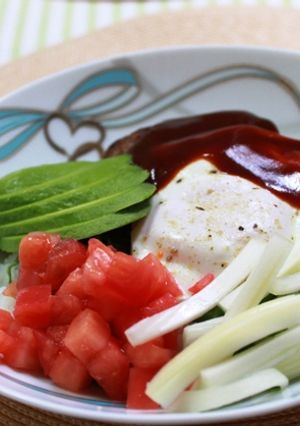 ロコモコ丼-レシピのメイン写真