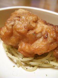 お弁当 唐揚げの下にスパゲッティ-レシピのメイン写真